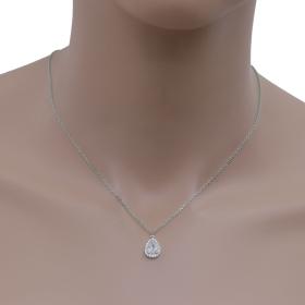 Κολιέ Δάκρυ Ασήμι 925° με Ζιργκόν SKU-58043