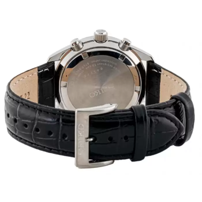 SKU-58736 / SEIKO Conceptual Series Chronograph Black Leather Strap