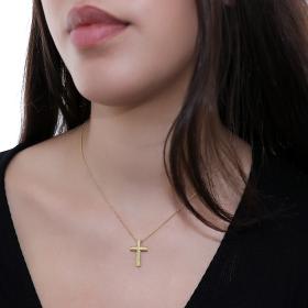 Ανδρικός και Γυναικείος Σταυρός Χρυσός Κ14 SKU-58873