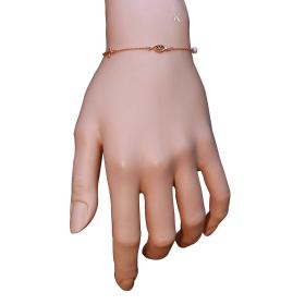 Βραχιόλι Ροζ Χρυσός Κ9 με Μαργαριτάρι & Ζιργκόν SKU-59543