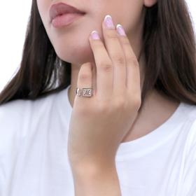 Δαχτυλίδι Σεβαλιέ Μονόγραμμα Ροζ Χρυσός Κ14 με Διαμάντια SKU-59891