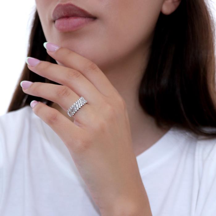 Δαχτυλίδι Σειρέ Λευκόχρυσος Κ18 με Διαμάντια