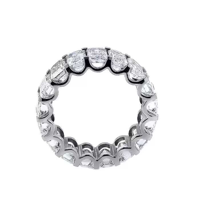 Δαχτυλίδι Σειρέ Ολόβερο Λευκόχρυσος Κ18 με Διαμάντια