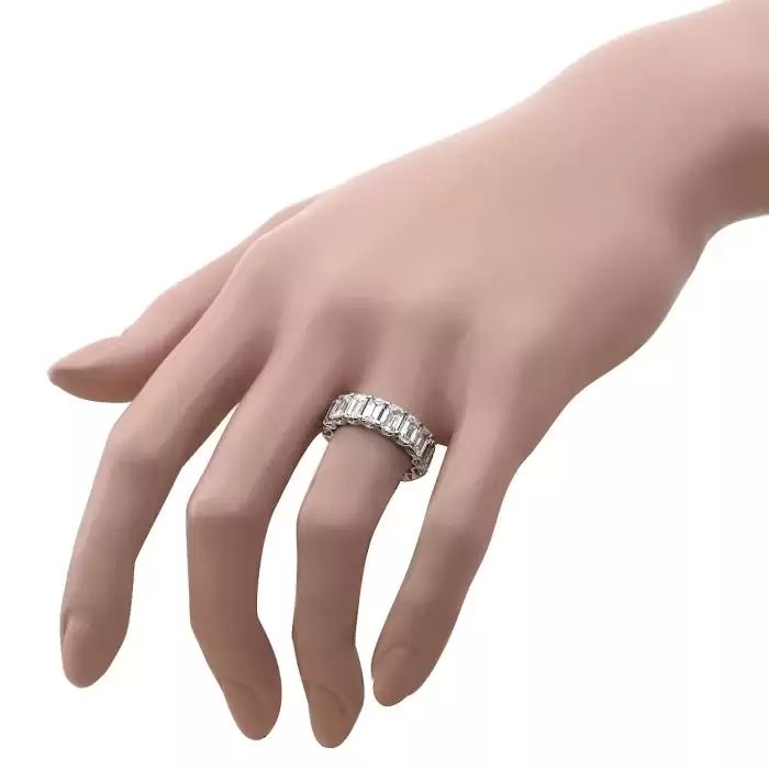 SKU-59969 / Δαχτυλίδι Σειρέ Ολόβερο Λευκόχρυσος Κ18 με Διαμάντια