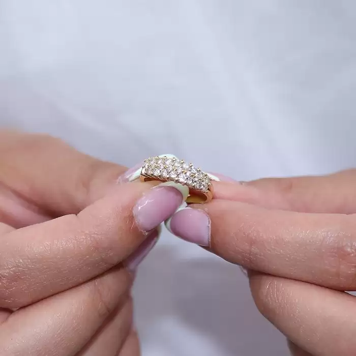 SKU-59313 / Δαχτυλίδι Σειρέ Χρυσός Κ18 με Διαμάντια