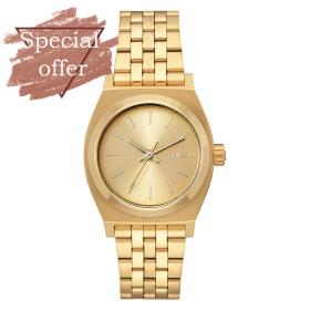 Ρολόι Γυναικείο NIXON The Medium Time Teller με Χρυσό Μπρασελέ από Ανοξείδωτο Ατσάλι | A1130-502-00 SKU-59871