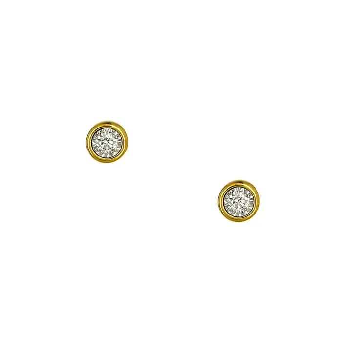 SKU-59176 / Σκουλαρίκια Χρυσός Κ14 με Διαμάντια