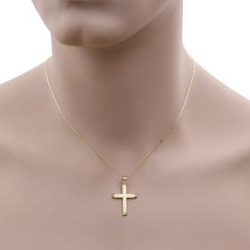 Σταυρός Ανδρικός με Αλυσίδα Χρυσός Κ9 SKU-59459