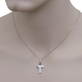 Σταυρός Κλασικός Ανδρικός Λευκόχρυσος Κ14 με Λουστρέ Φινίρισμα SKU-59588