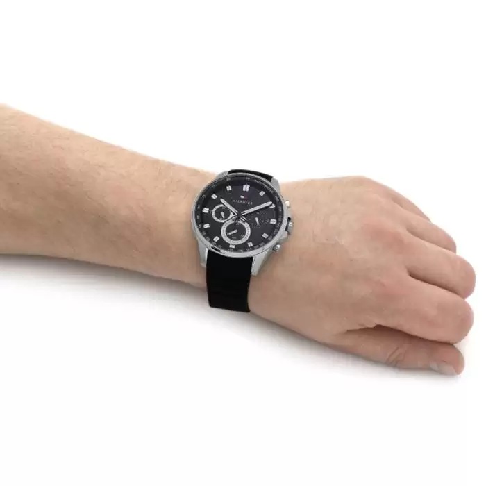 Ρολόι Ανδρικό TOMMY HILFIGER Max με Μαύρο Λουράκι | 1791971 SKU-59202