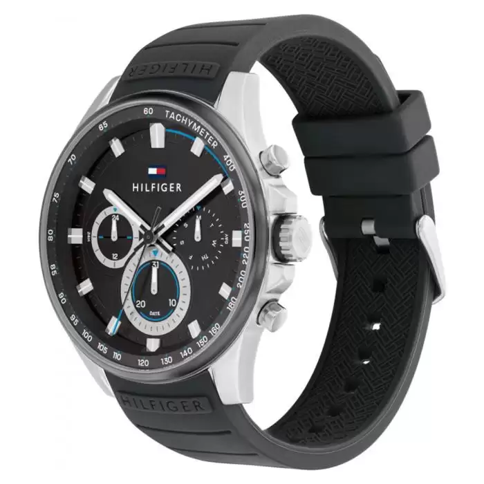 Ρολόι Ανδρικό TOMMY HILFIGER Max με Μαύρο Λουράκι | 1791971 SKU-59202