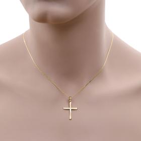 Κλασικός Σταυρός Ανδρικός με Αλυσίδα Χρυσός Κ9 SKU-59496