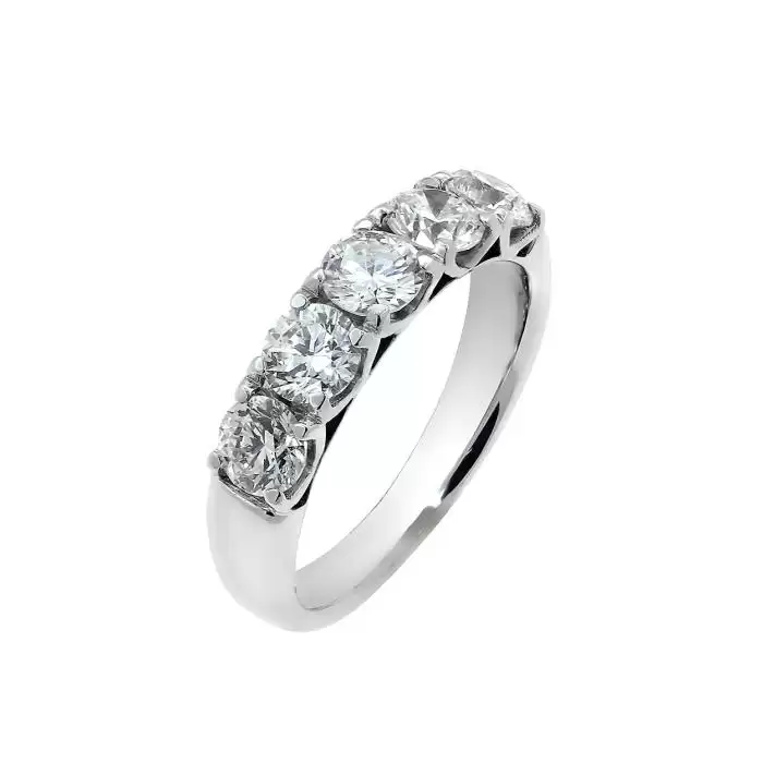 SKU-60207 / Δαχτυλίδι Σειρέ Λευκόχρυσος Κ18 με Διαμάντια
