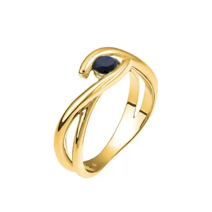 SKU-60392 / Δαχτυλίδι Χρυσός Κ18 με Μαύρο Διαμάντι