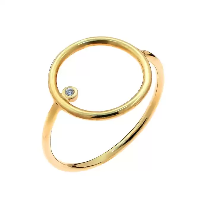 SKU-60390 / Δαχτυλίδι Χρυσός Κ14 με Διαμάντι
