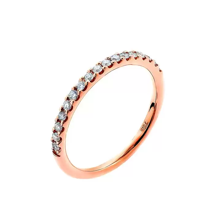 SKU-60698 / Δαχτυλίδι Σειρέ Ροζ Χρυσός Κ18 με Διαμάντια