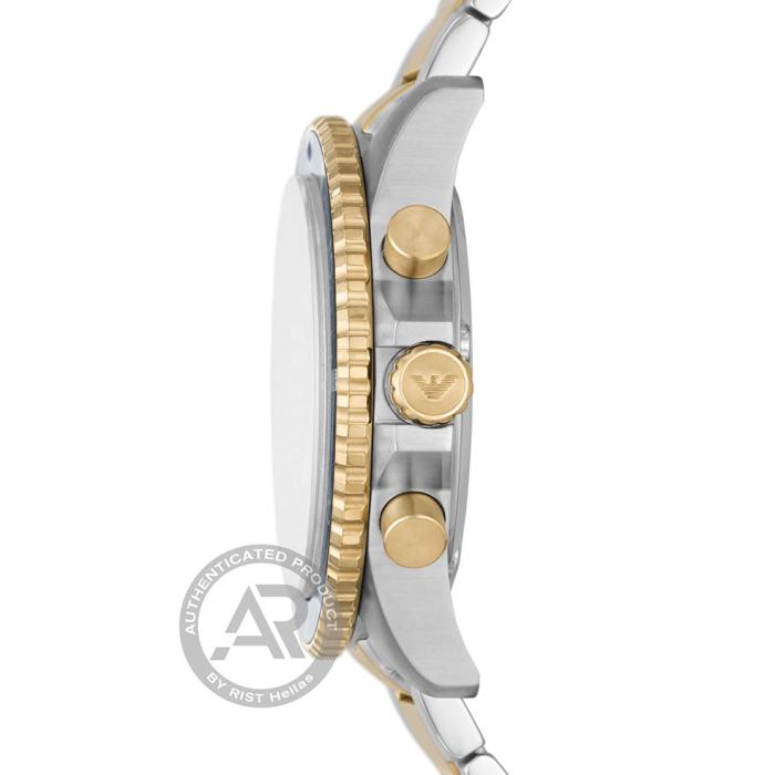 SKU-60623 / EMPORIO ARMANI Diver Chronograph Two Tone Stainless Steel Bracelet