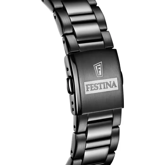 SKU-60467 / FESTINA Ceramic Chronograph Black Stainless Steel Bracelet