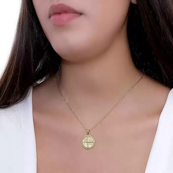 Κωνσταντινάτο Χρυσός Κ9 Διπλής Όψεως με Ζιργκόν SKU-60667