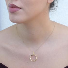 Λιροθήκη Μενταγιόν Χρυσός Κ14 SKU-60681