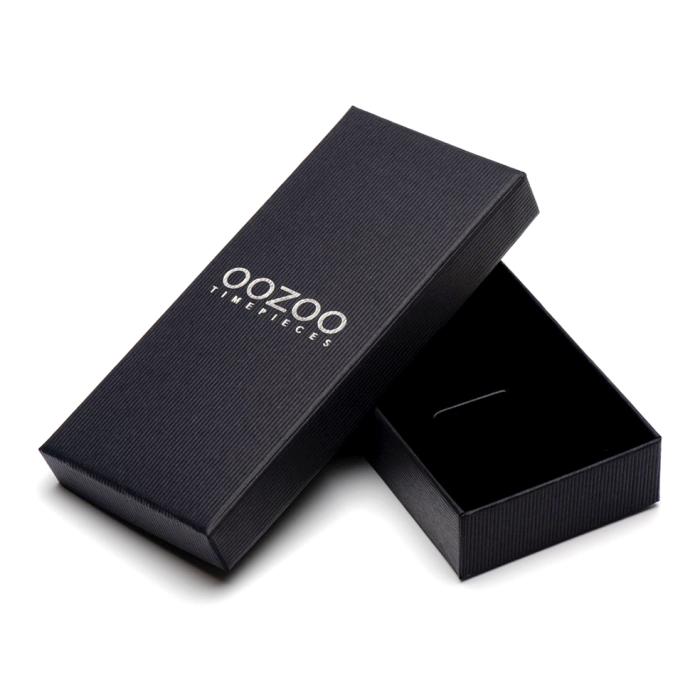SKU-60096 / OOZOO Vintage Crystals Black Leather Strap
