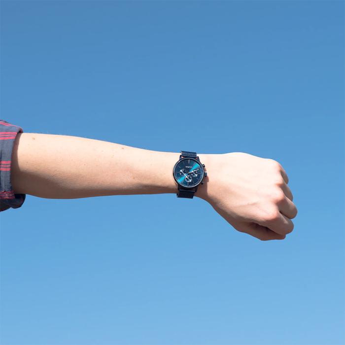 OOZOO Timepieces Blue Metallic Bracelet