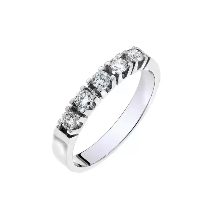 SKU-60033 / Δαχτυλίδι Σειρέ Λευκόχρυσος Κ18 με Διαμάντια