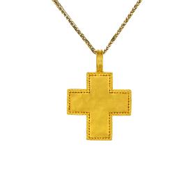 Σταυρός Χειροποίητος Χρυσός Κ18 Σφυρήλατος SKU-60151