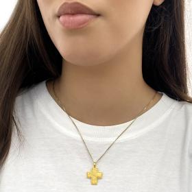 Σταυρός Χειροποίητος Χρυσός Κ18 Σφυρήλατος SKU-60151