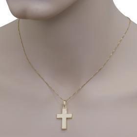 Σταυρός Ανδρικός Κλασικός Χρυσός Κ14 με Λουστρέ Φινίρισμα SKU-60560