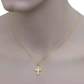 Σταυρός Κλασικός Χρυσός Κ9 με Λουστρέ Φινίρισμα SKU-60563