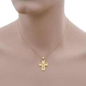 Σταυρός Ανδρικός Χρυσός Κ14 με τον Εσταυρωμένο SKU-60631