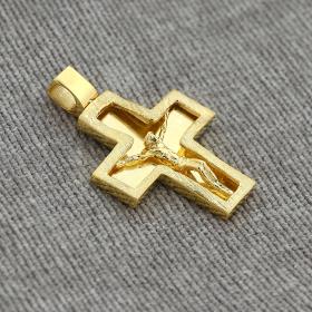 Σταυρός Ανδρικός Χρυσός Κ14 με τον Εσταυρωμένο SKU-60631