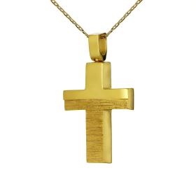 Μοντέρνος Σταυρός Χρυσός Κ14 SKU-60634