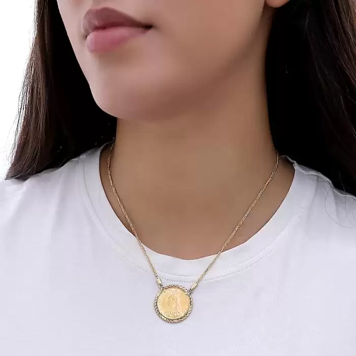 Κολιέ Λιροθήκη Χρυσός Κ14 SKU-61330