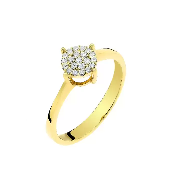 SKU-61388 / Δαχτυλίδι Μονόπετρο Χρυσός Κ18 με Διαμάντια
