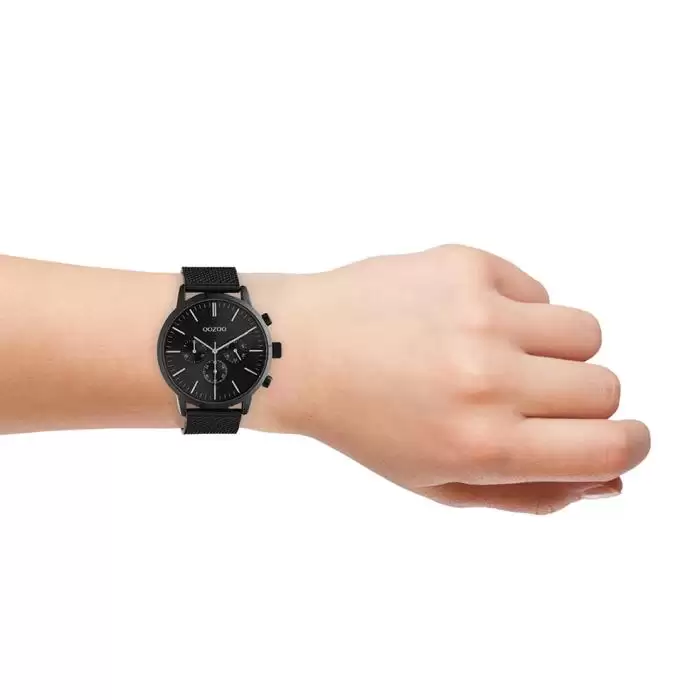 SKU-61595 / OOZOO Timepieces Black Metallic Bracelet