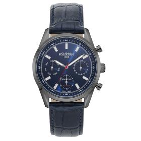 Ανδρικό Ρολόι ROAMER Sportivo Box Set με Γκρί Μπρασελέ από Ανοξείδωτο Ατσάλι & Δώρο Μπλέ Δερμάτινο Λουράκι | 856982-48-45-70 SKU-61749