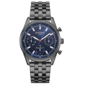 Ανδρικό Ρολόι ROAMER Sportivo Box Set με Γκρί Μπρασελέ από Ανοξείδωτο Ατσάλι & Δώρο Μπλέ Δερμάτινο Λουράκι | 856982-48-45-70 SKU-61749