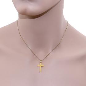 Σταυρός Χρυσός Κ14 με Λουστρέ Φινίρισμα SKU-61505