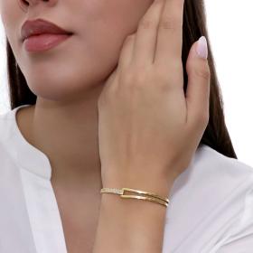 Βραχιόλι Χρυσός Κ14 με Λευκά Ζιργκόν SKU-62416