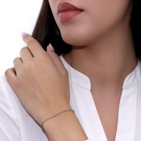 Βραχιόλι Λευκόχρυσος Κ18 SKU-62436