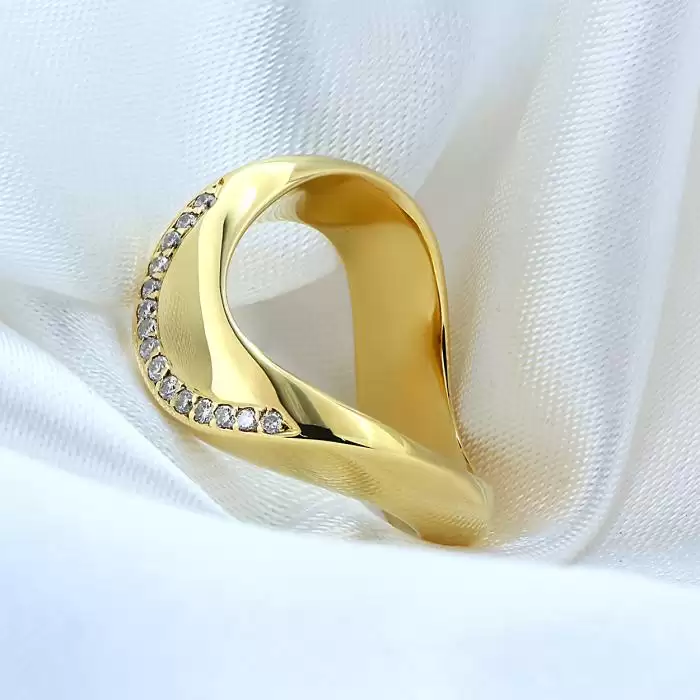 SKU-62350 / Δαχτυλίδι Χρυσός Κ18 με Διαμάντια
