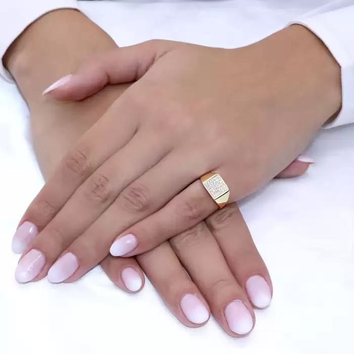 Δαχτυλίδι Σεβαλιέ Χρυσός Κ9 με Ζιργκόν