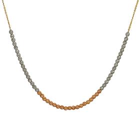 Κολιέ Λευκόχρυσος & Ροζ Χρυσός Κ18 SKU-62440