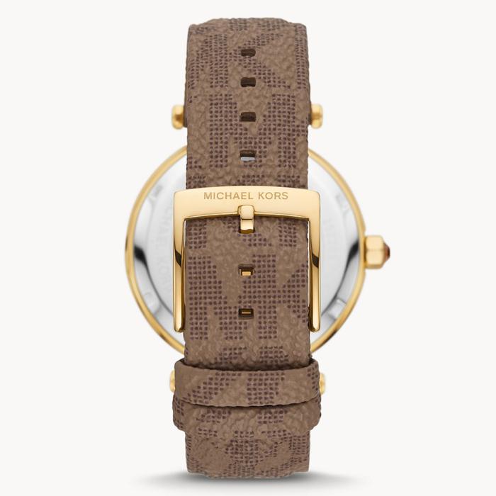 SKU-62959 / MICHAEL KORS Parker Pave Crystals Brown Synthetic Strap