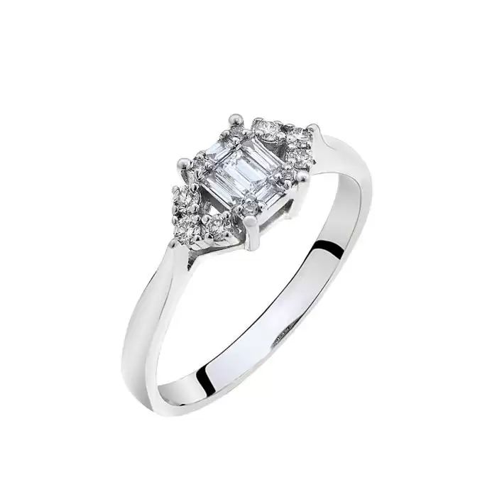 SKU-63433 / Δαχτυλίδι Diamondjools Λευκόχρυσος Κ18 με Διαμάντια