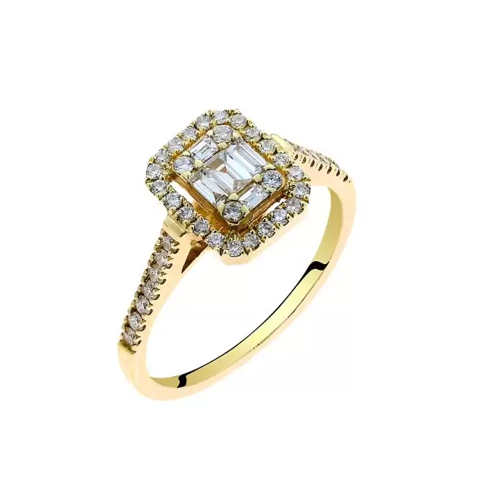 SKU-63598 / Δαχτυλίδι Χρυσός Κ18 με Διαμάντια