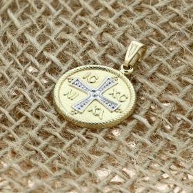 Φυλαχτό Κωνσταντινάτο Χρυσός & Λευκόχρυσος Κ9 SKU-63920