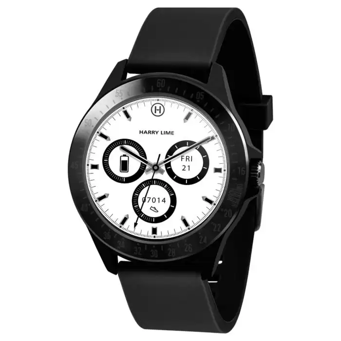 SKU-63889 / HARRY LIME Smartwatch Black Silicone Strap 